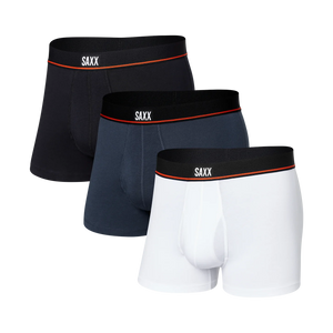 NON-STOP STRETCH COTTON 3-PACK Trunk / Black/Deep Navy/White