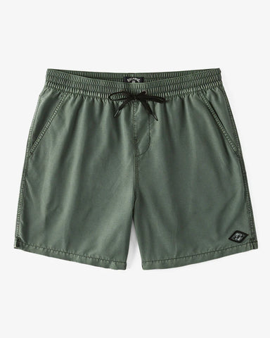 All Day Overdyed Layback 17" Elastic Waist Shorts Black