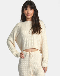 Soft Cable Cropped Sweater