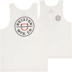 // CREST TANK TOP - OFF WHITE/BURNT RED
