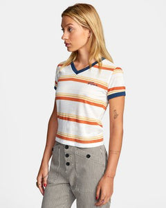 Big Distance Stripe Short Sleeve Tee