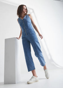 PERFORMANCE DENIM JUMPSUIT